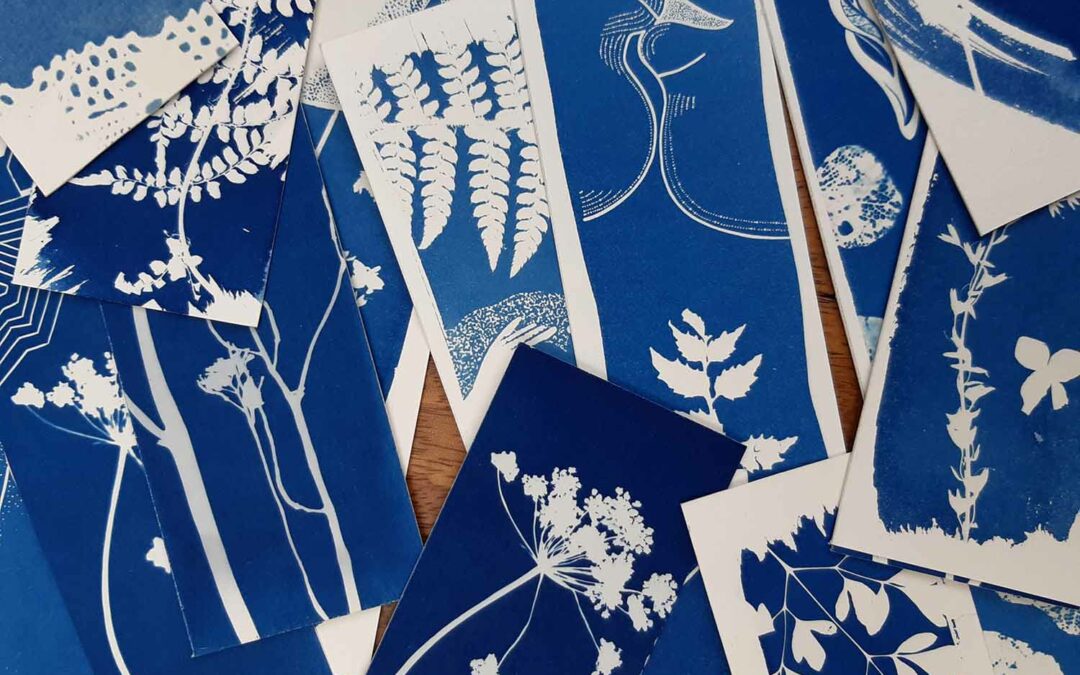 Marque-pages cyanotypes