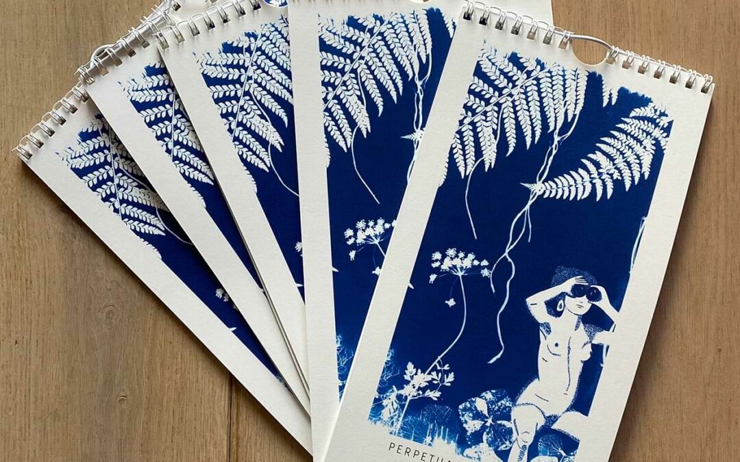 Calendrier d’anniversaires (cyanotypes réimprimés)